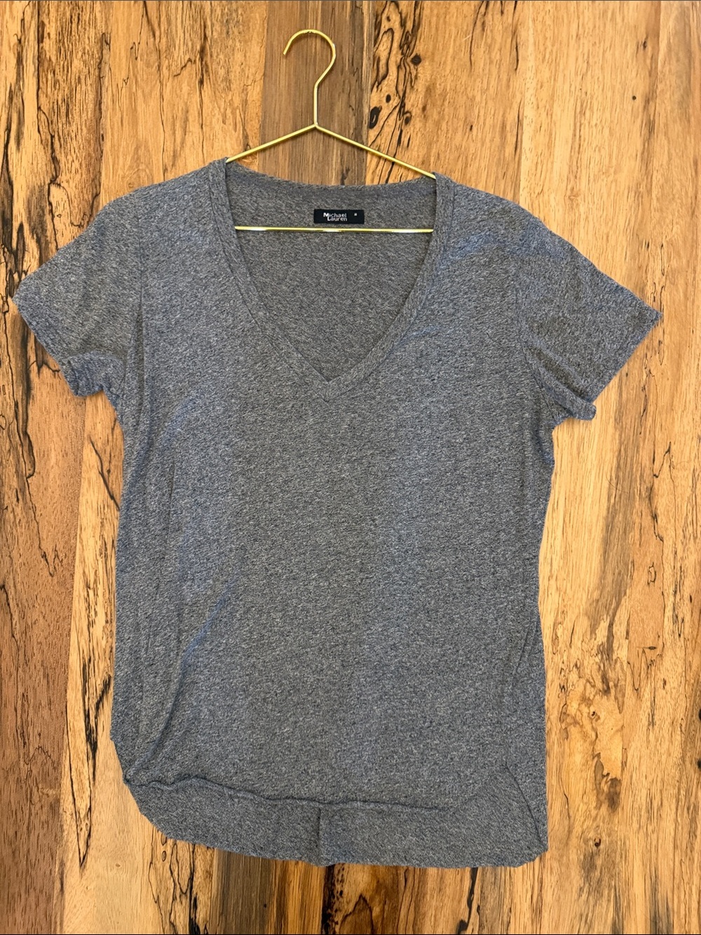 Michael Lauren Gray V-Neck Short Sleeve Tee